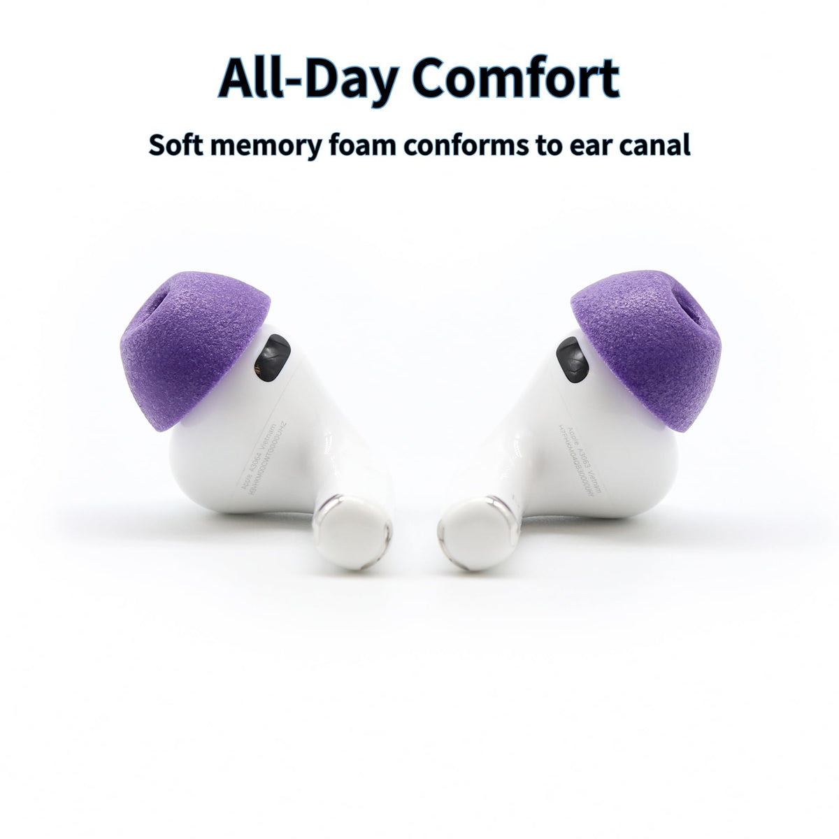 COMPLY TrueGrip MAX mounted on AirPods Pro Gen 3 in-ear for secure fit