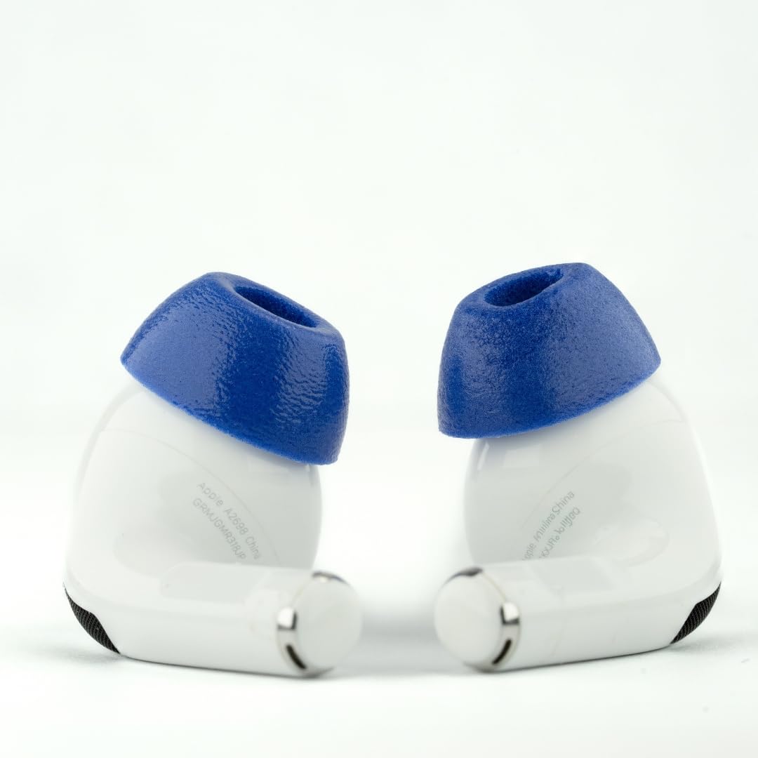 COMPLY tips attached to AirPods Pro demonstrating secure fit benefit