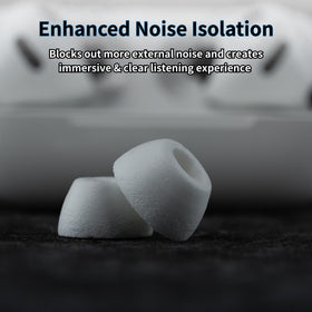 Detail of SmartSkin layer on Comply tip emphasizing moisture resistance and longer lifespan