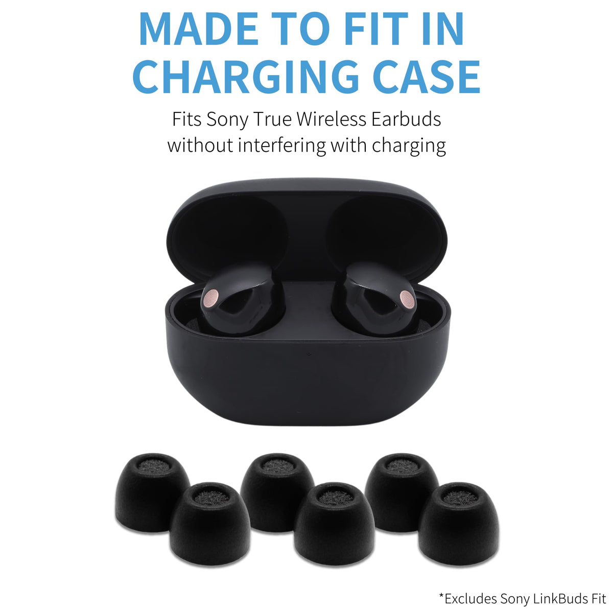 COMPLY side profile showing foam seal against ear canal for isolation