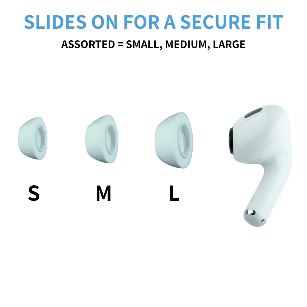 COMPLY TrueGrip white large eartip in-ear use for comfort