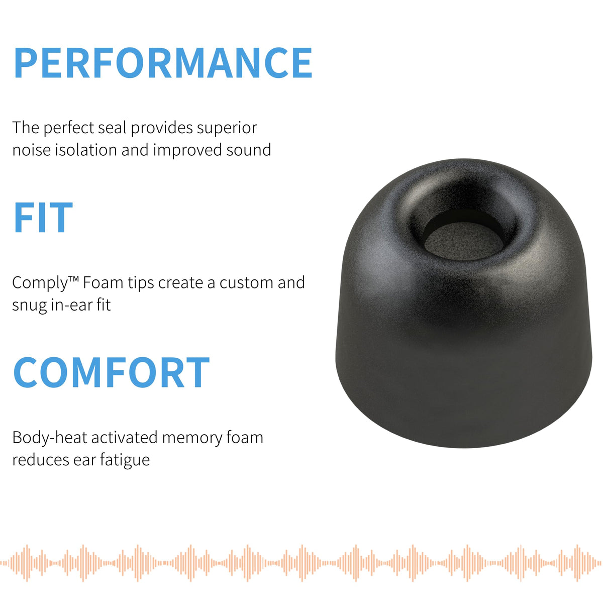 COMPLY TWR-200-B secure grip for workouts and on-the-go listening.
