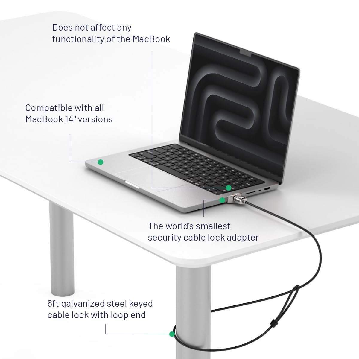 Compact, lightweight design for easy transport in a laptop bag.