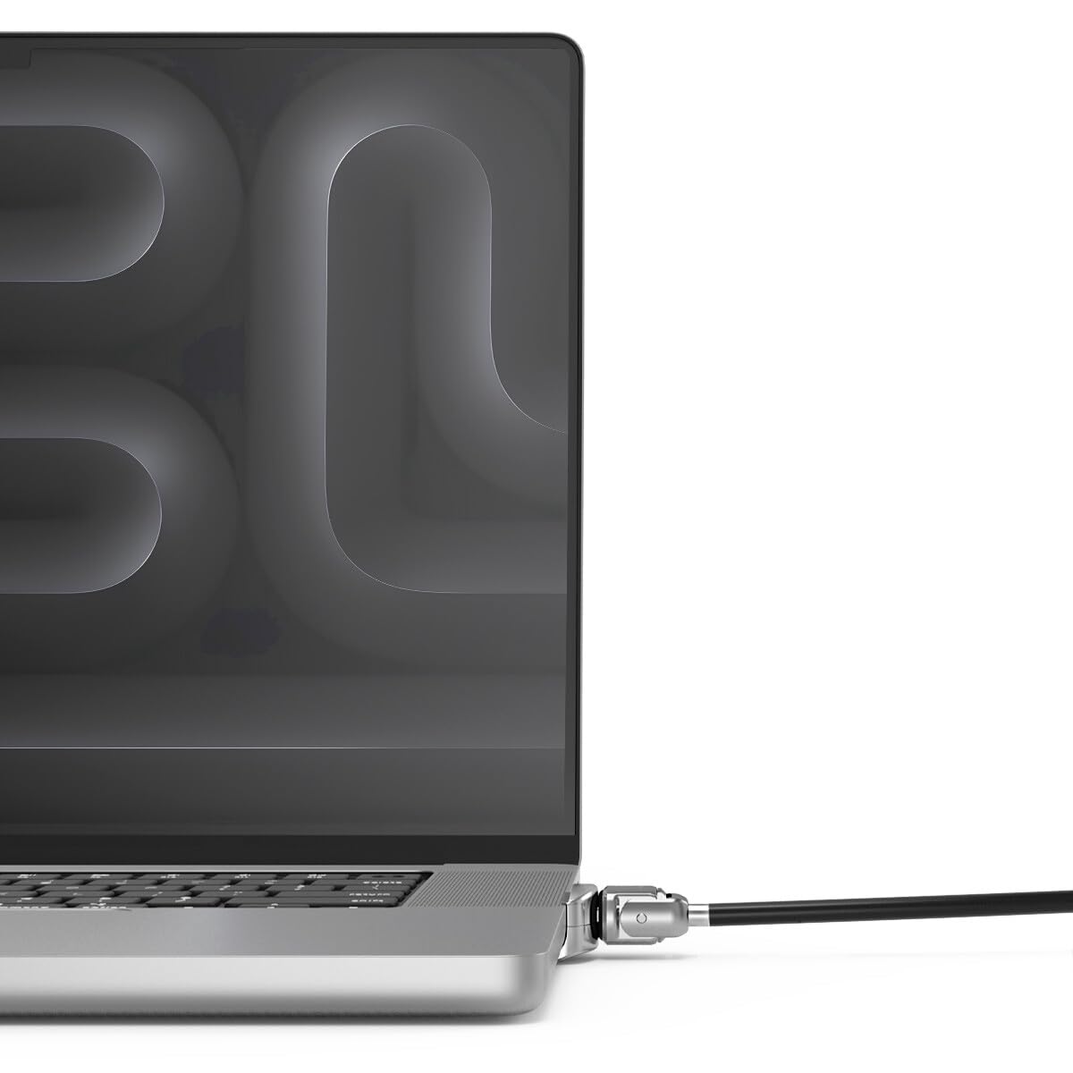 Compulocks adapter beside coin showing compact size and travel friendly