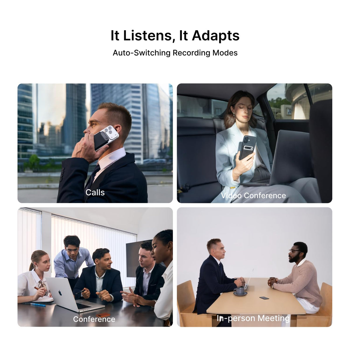 WiFi and Bluetooth transfers keep recordings organized on the go.