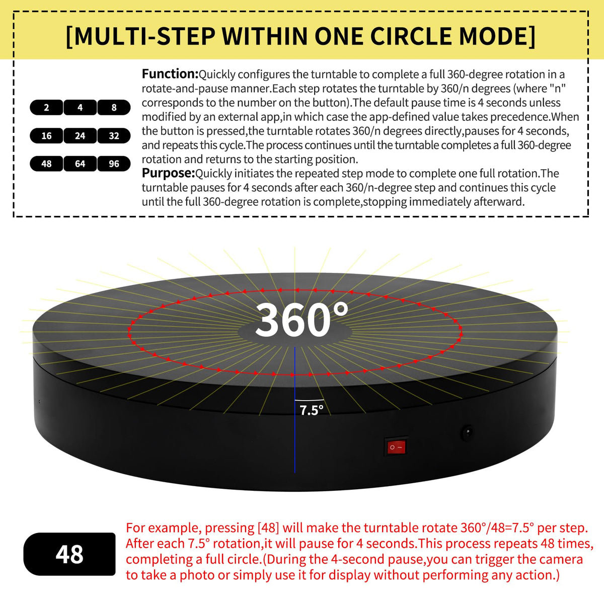 ComXim remote turntable 360-degree rotation supports multi-angle capture.