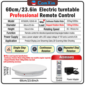 ComXim remote turntable side control panel for precise angle adjustments during shoots.