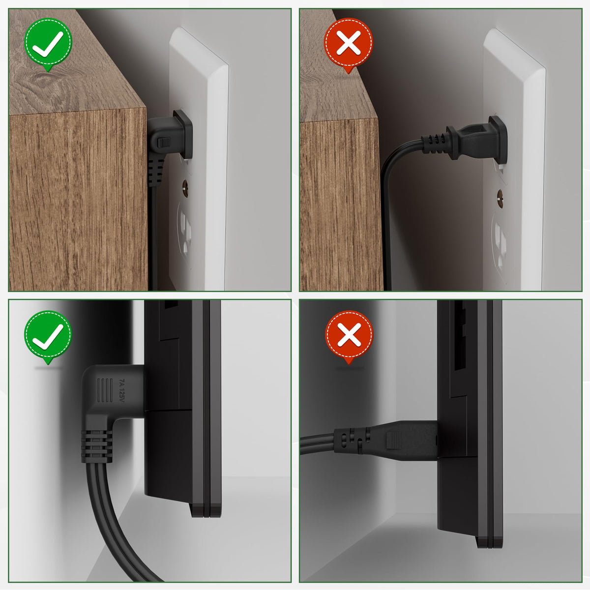 Conable 18AWG copper-core power cord closeup for durable daily use.