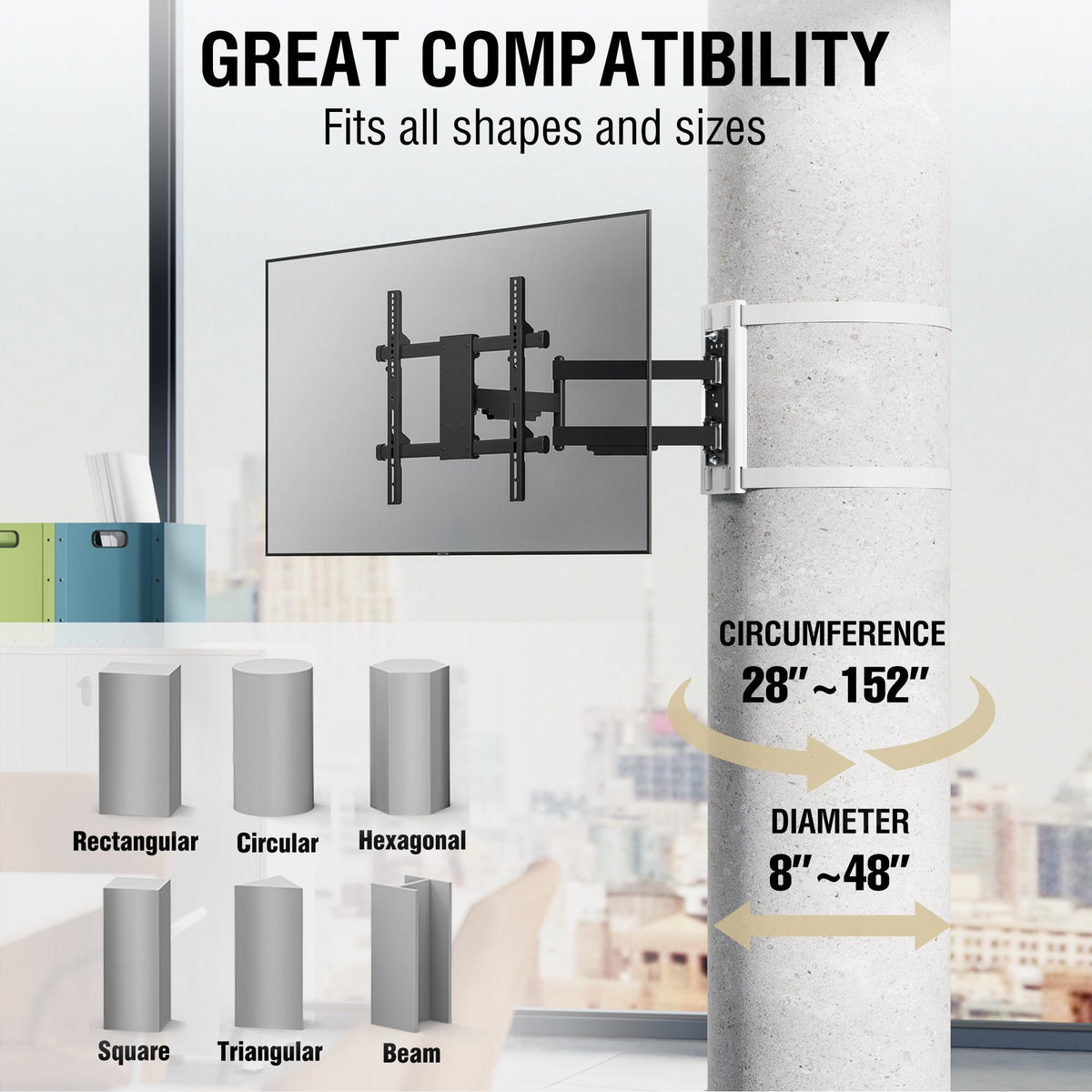 CondoMounts all-in-one mounting kit reduces extra purchases needed.