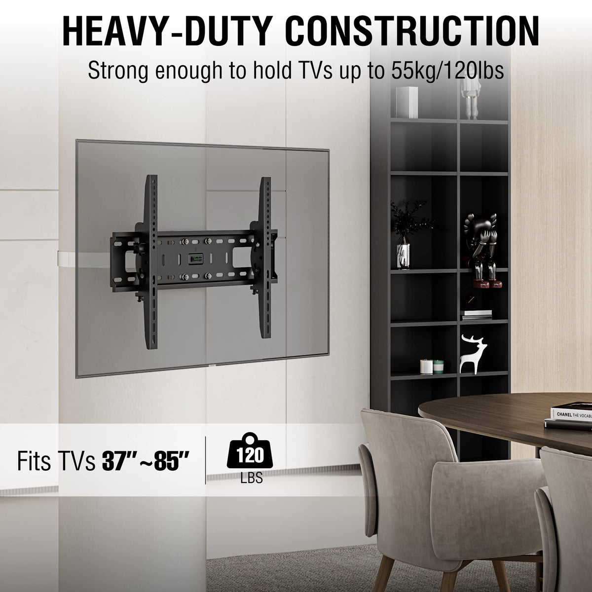 CondoMounts no-drill installation keeps pillars intact and simple.
