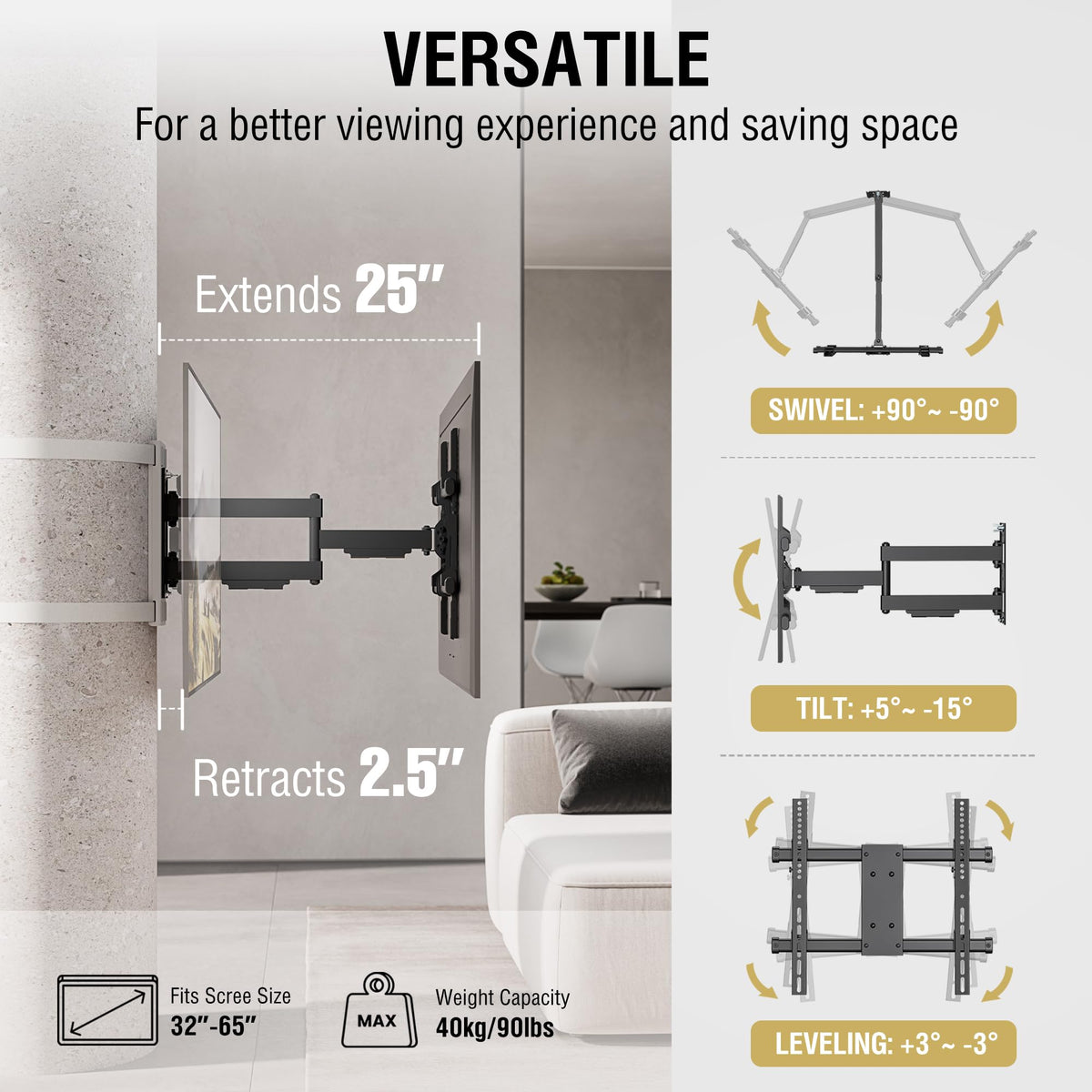 CondoMounts safety latch and protector pad enhance secure outdoor mounting.