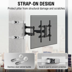 CondoMounts VESA 400x400 compatibility enables flexible screen placement