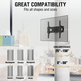 CondoMounts VESA 600x400 compatibility supports a wide range of TVs.