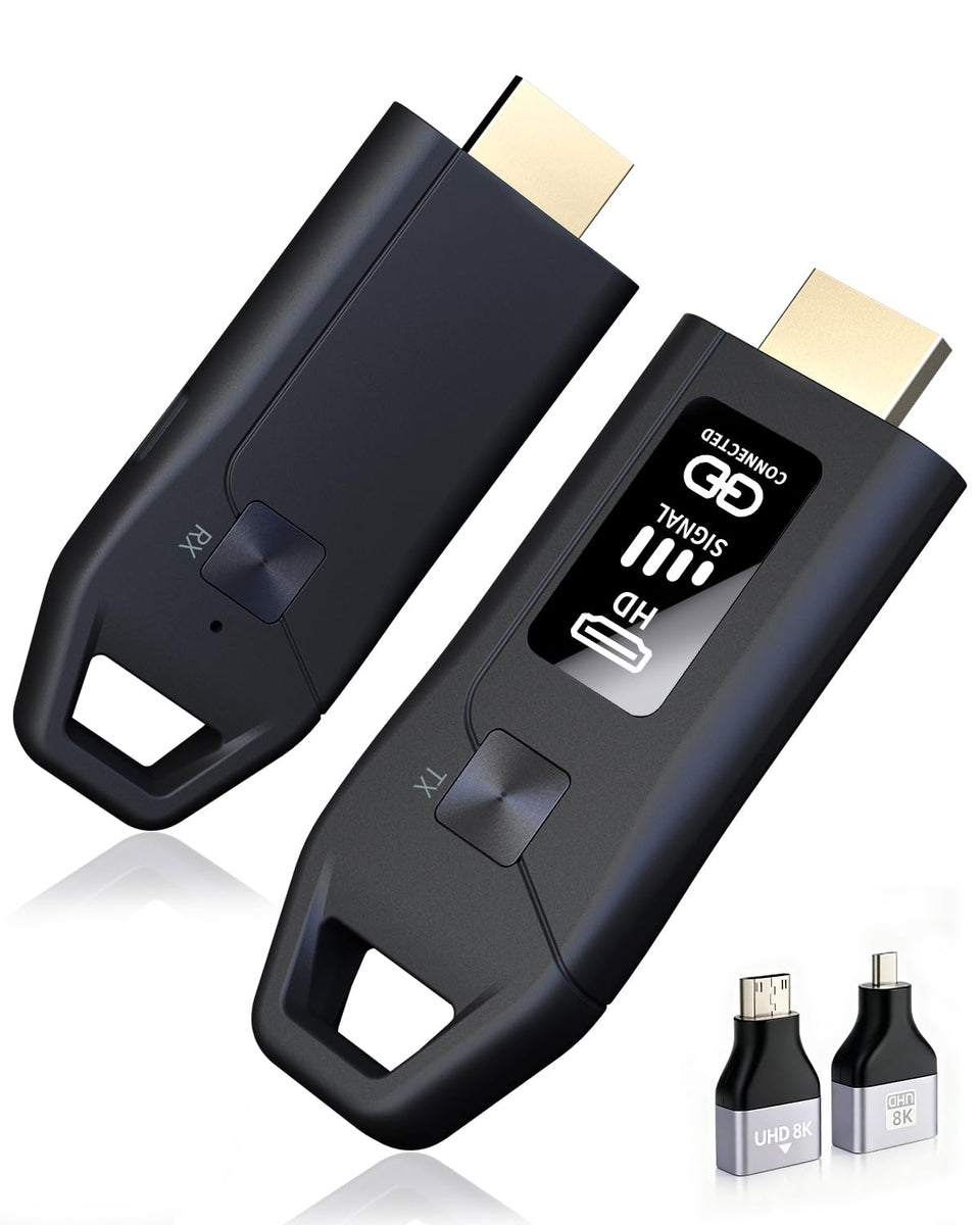 CONNIORA front view of transmitter and receiver showing compact design and tidy setup benefit