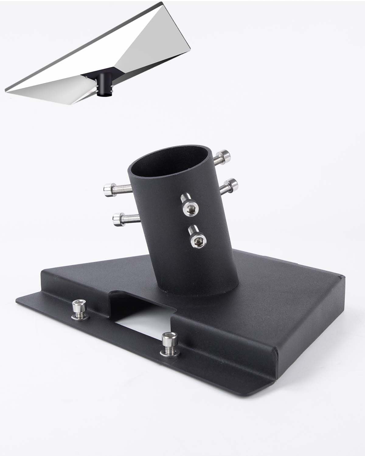 CONPEX Starlink Gen 3 pipe adapter in stainless steel for durable outdoor use