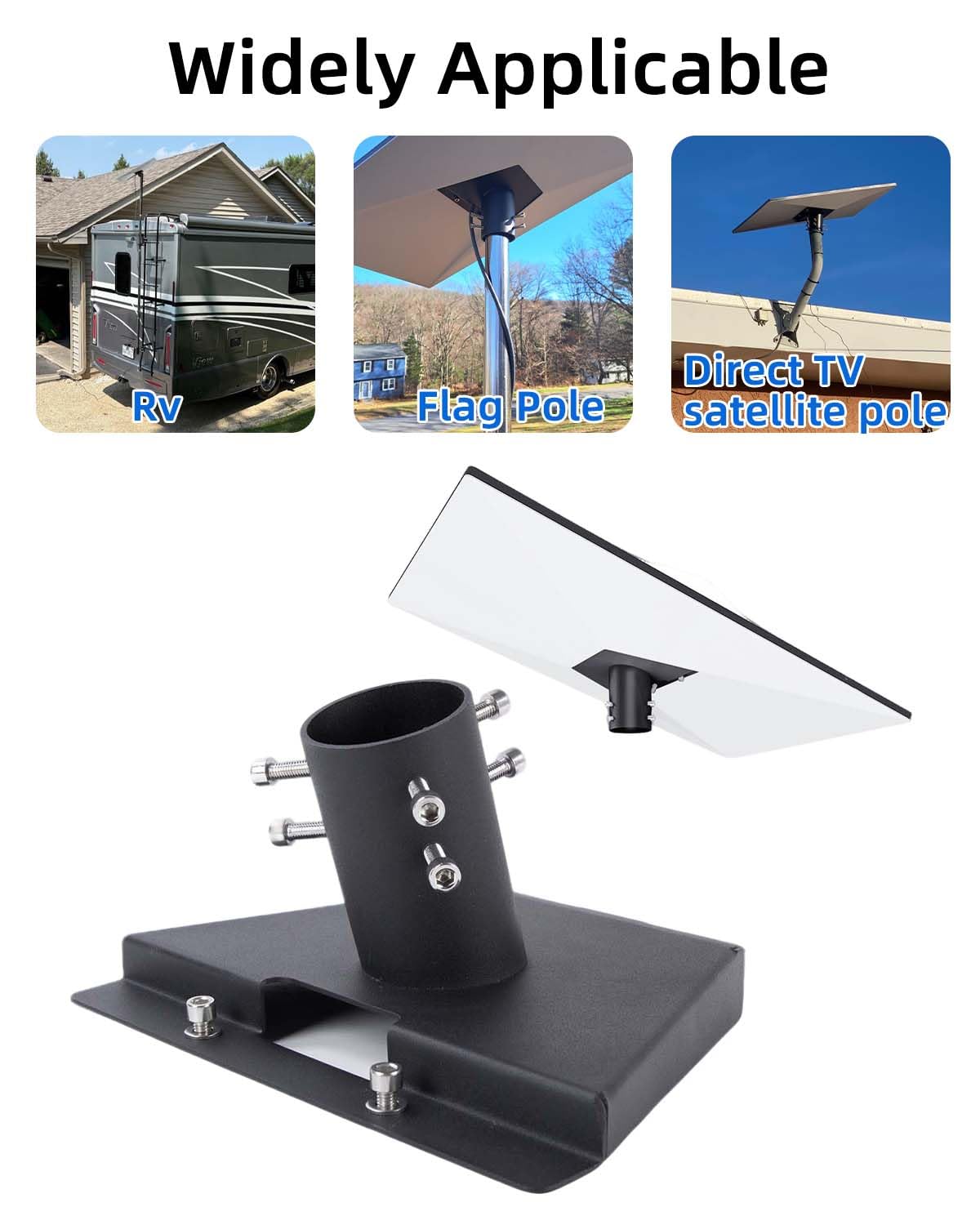 CONPEX Starlink adapter compatible with various pipe sizes up to 1.5 inches