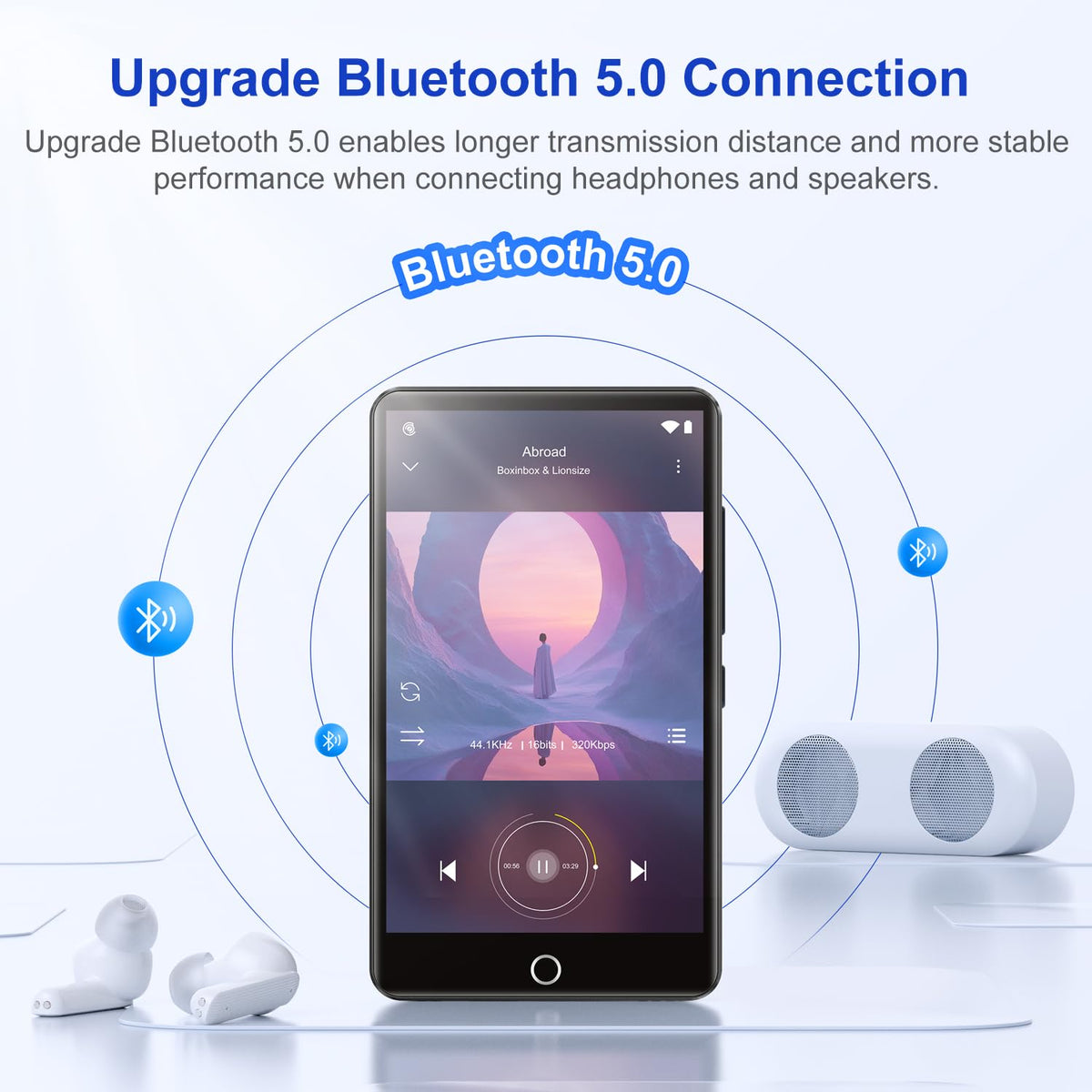 Conrain 96GB MP3 Player includes a preinstalled 64GB microSD card for extra storage