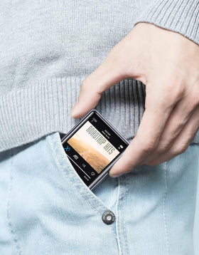 Conrain MP3 Player 2.4-inch touchscreen for easy navigation.