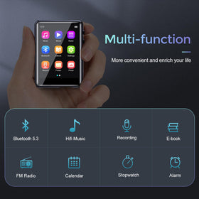 Conrain MP3 Player FM radio for live stations on the go.