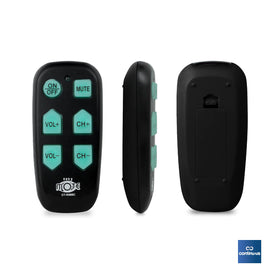 Continuus EasyMote backlit button layout for simple TV control.