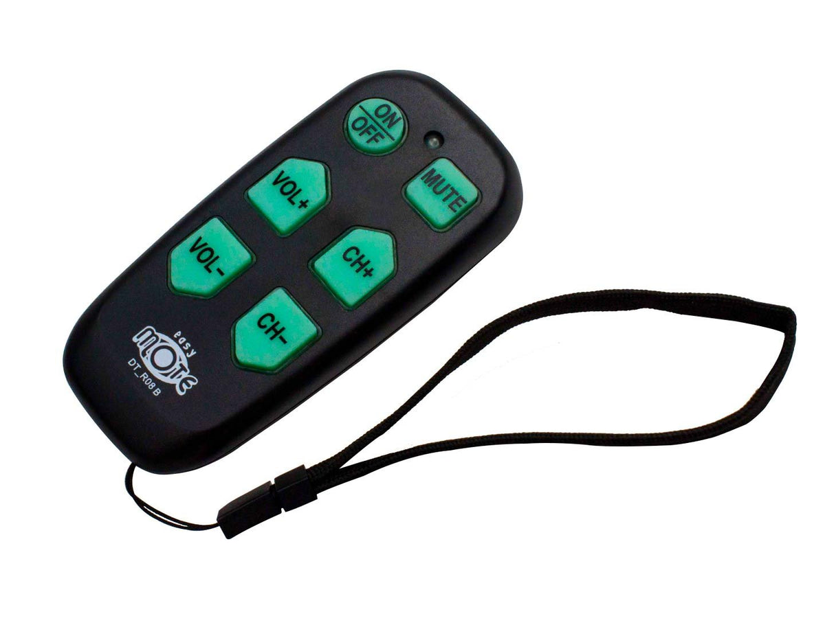 Continuus EasyMote front view with backlit buttons for easy night-time use.