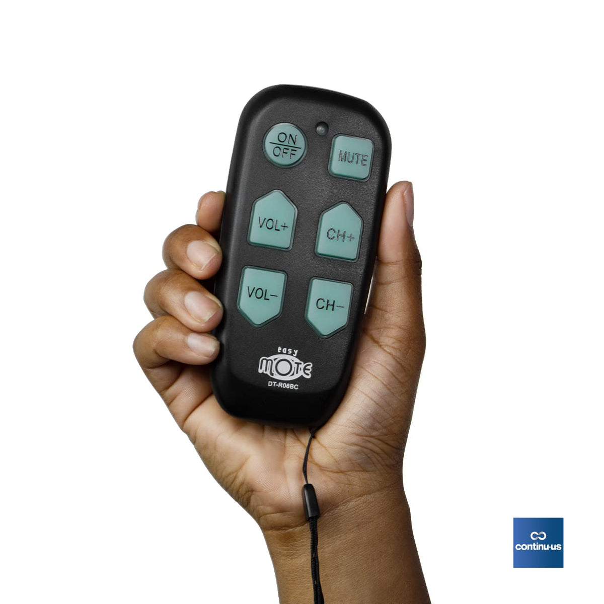 Continuus EasyMote ready-to-use remote, ideal gift for seniors.