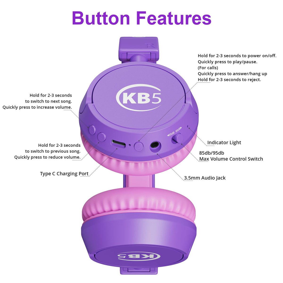 Contixo KB5 adjustable and foldable design for growing heads