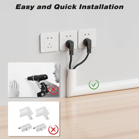 Conwang cable raceway for home and office organizes cables behind furniture and along walls.