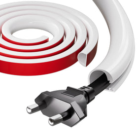 Conwang cord hider for wall-mount TV conceals cables neatly and safely.