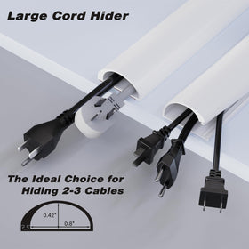Conwang large self-adhesive cable hider keeps multiple cords neatly organized behind furniture.