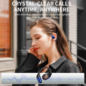 Conyat adjustable ear hook detail demonstrating secure fit during movement