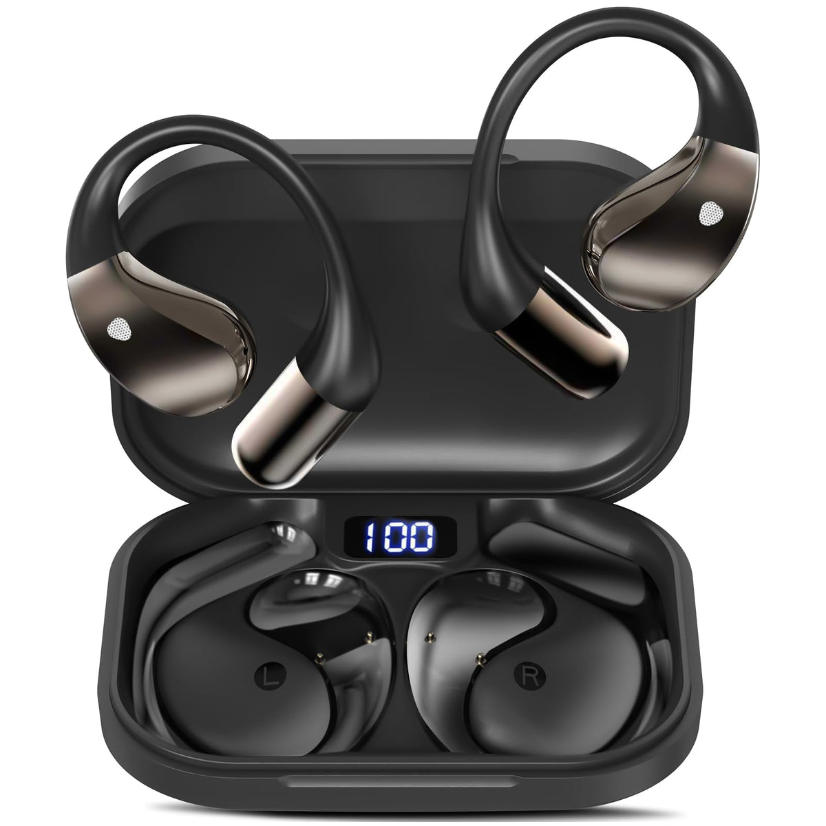 Conyat open-ear earbuds with hook design for secure fit during workouts and clear calls.