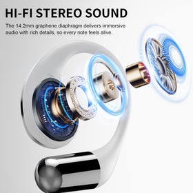 Conyat Open-Ear Headphones ENC mic delivers clear calls in noisy environments