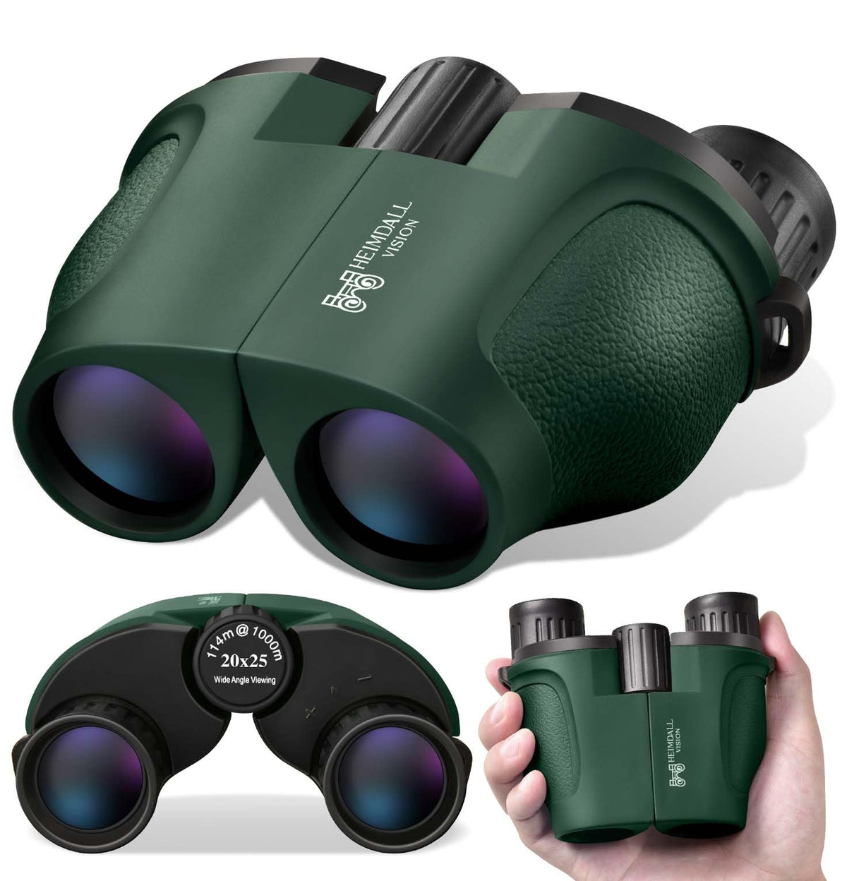 COO&KOO front view of compact binoculars showing compact design and portability
