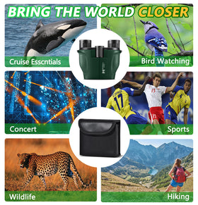 COO&KOO outdoor-travel-kit-binoculars include bag and strap for easy transport