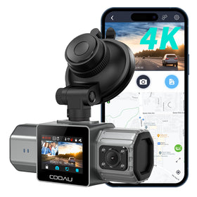 COOAU 4K front camera captures road details clearly