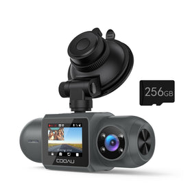 COOAU D30S 4K front camera captures wide view for clear road signs.