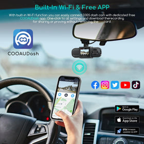 COOAU D30S GPS logs routes and speed for context in recordings.