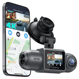 COOAU D30S front 4K camera captures road signs and plates clearly for evidence.