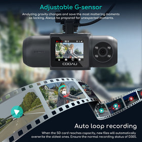 COOAU D30S loop recording prevents missing important footage.