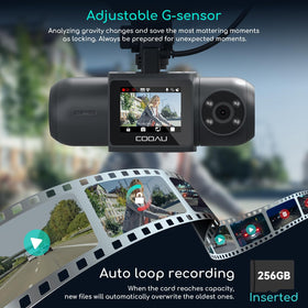 COOAU D30S loop recording provides continuous footage without gaps.