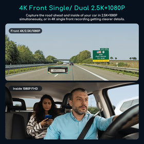 COOAU D30S night vision front camera delivers night-time road clarity.