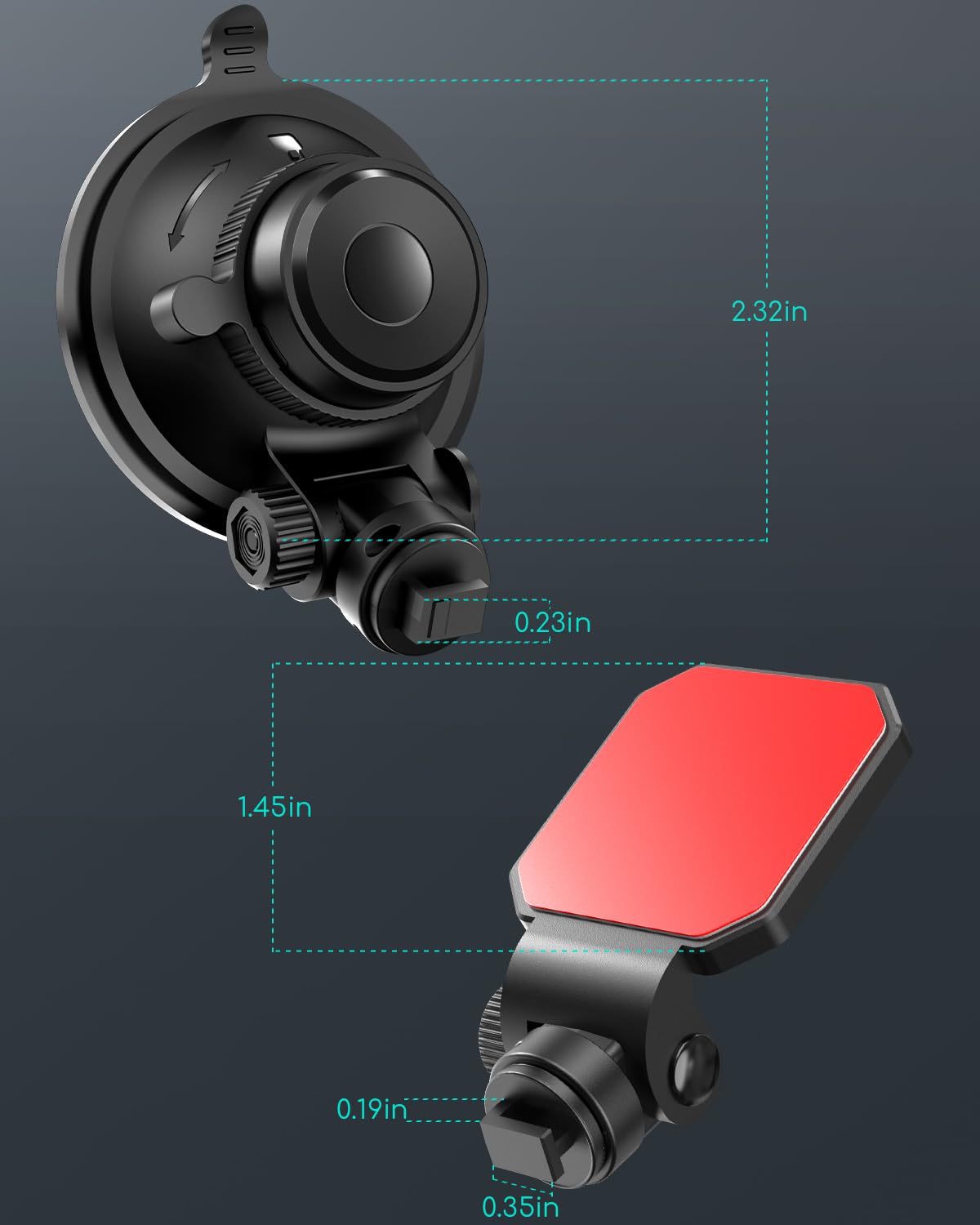 COOAU scale comparison next to credit card showing compact size and unobtrusive design