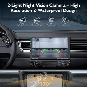 COOCOM 1080p backup camera with night vision improves reversing safety