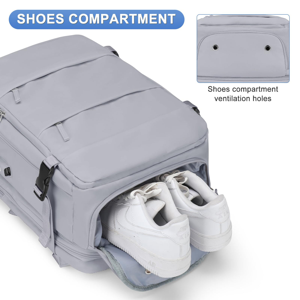 coofay ventilated back padding offering airflow and travel comfort