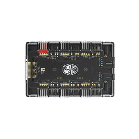 Cooler Master front view of hub showing ports and compact design benefit