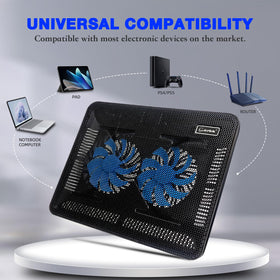 Coolertek compact portable design fits 11–14 inch laptops in bags.