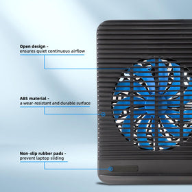 Coolertek close-up of two 160mm fans, quiet cooling benefit for long sessions
