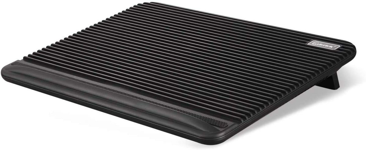 Coolertek front view showing dual fans and ventilation, improves cooling performance