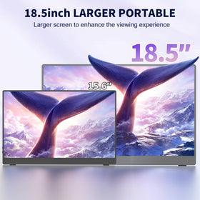 COOLHOOD 18.5-Inch monitor HDMI port connects to laptops and consoles